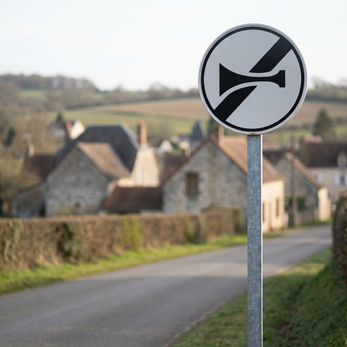 Panneau B35 — mise en situation sur voirie