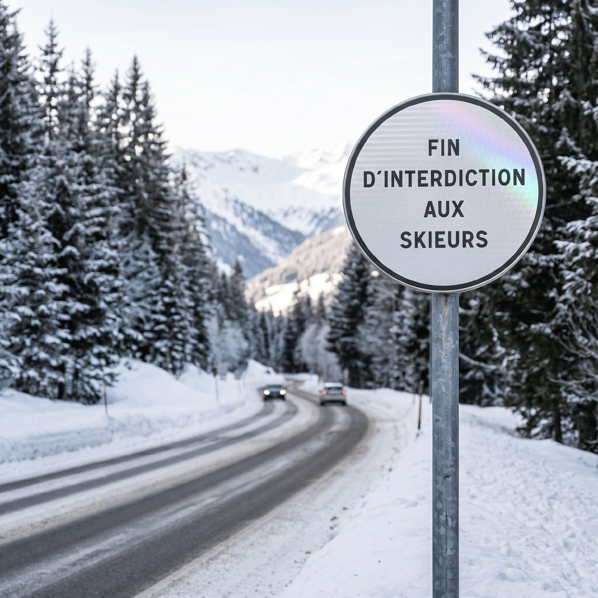 Panneau B39 — mise en situation sur voirie