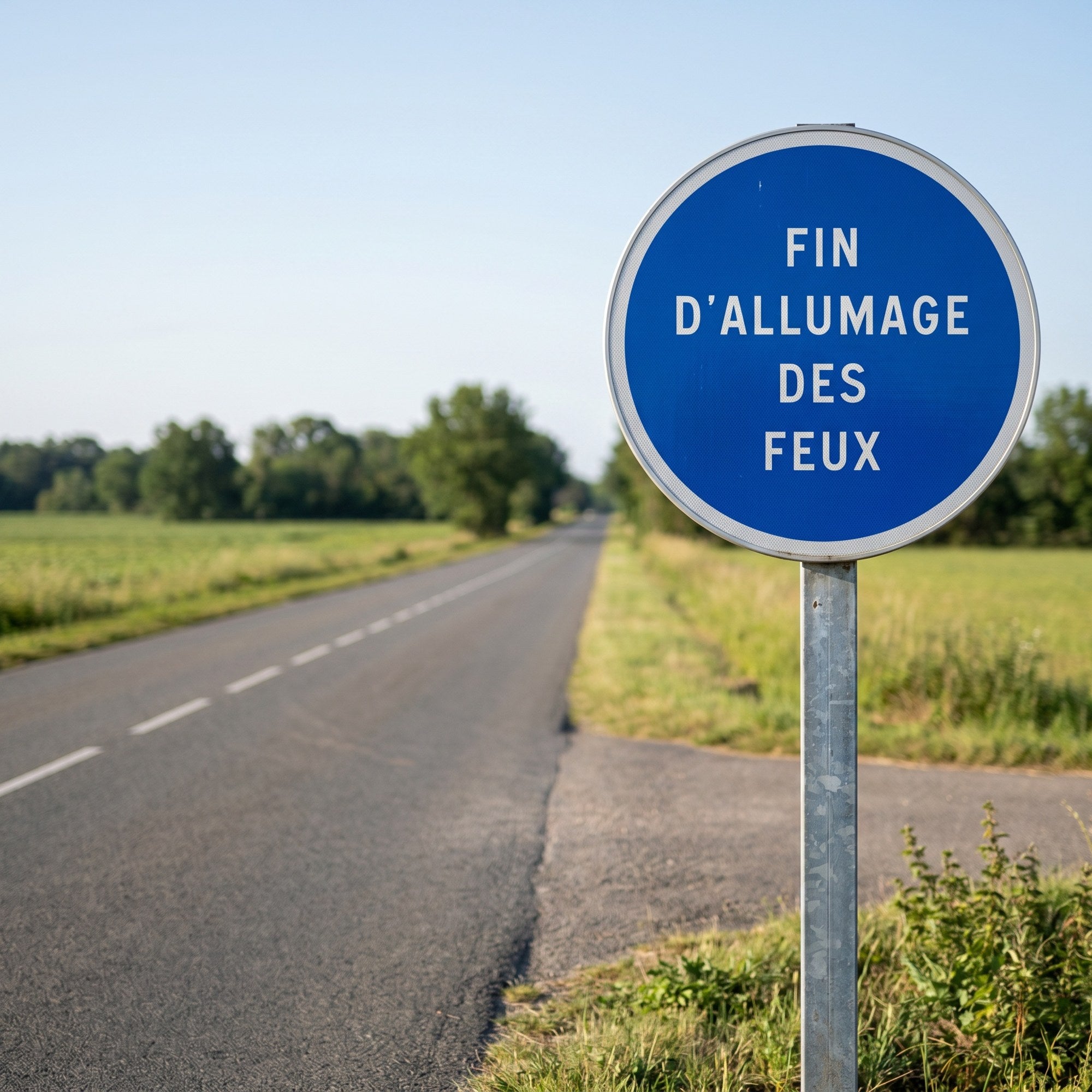 Panneau routier fin d'obligation personnalisable B49 Image secondaire du produit