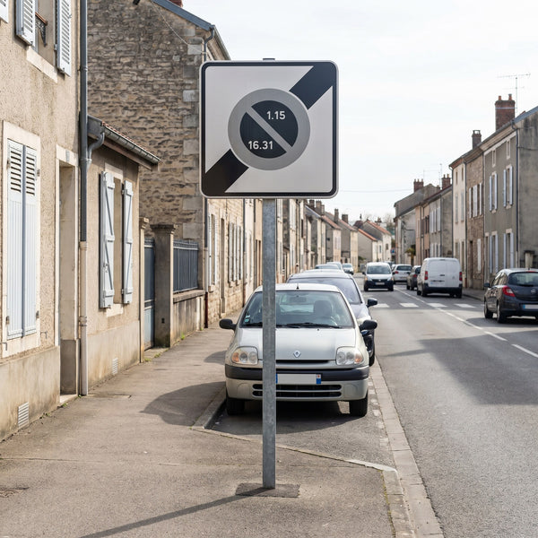 Panneau B50b — mise en situation sur voirie