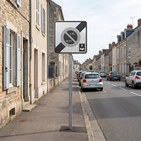 Panneau B50e — mise en situation sur voirie