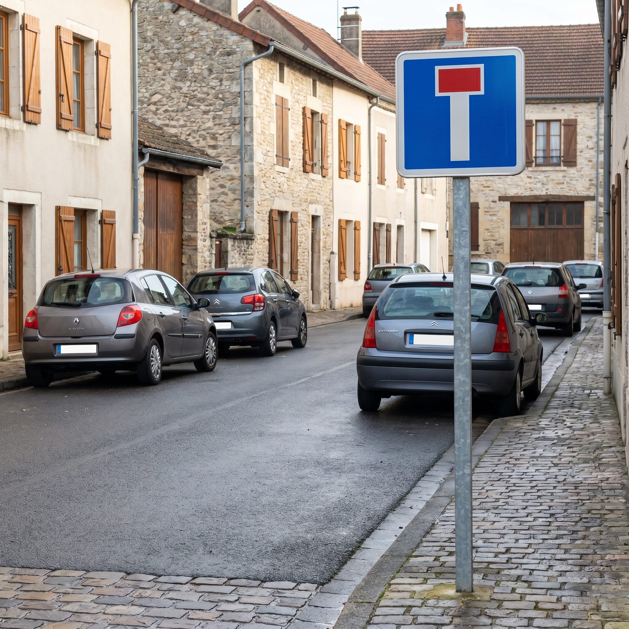 Panneau routier impasse C13a Image secondaire du produit