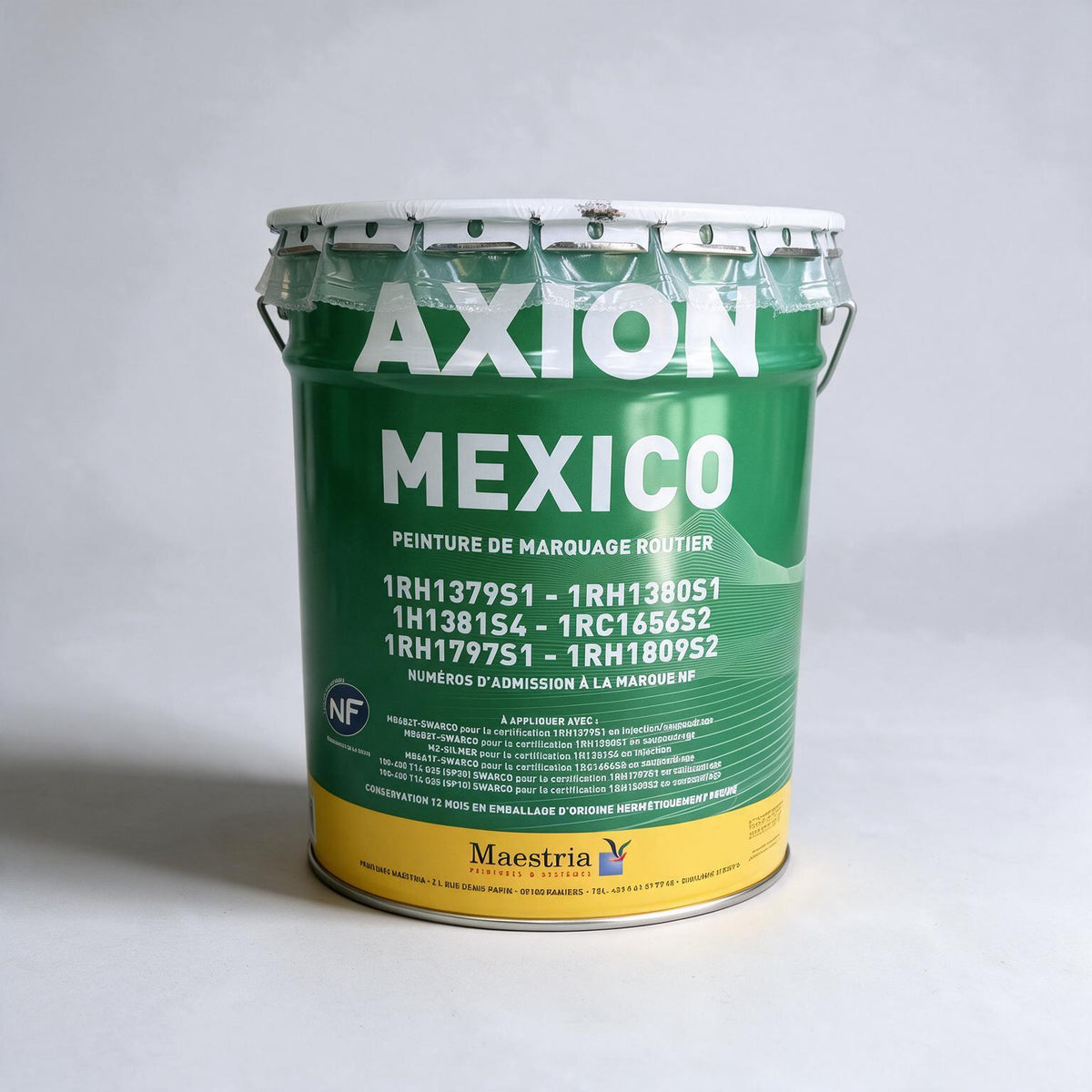 Peinture routière blanche AXION MEXICO — seau Maestria 25 kg (image générée par IA) Image principale du produit