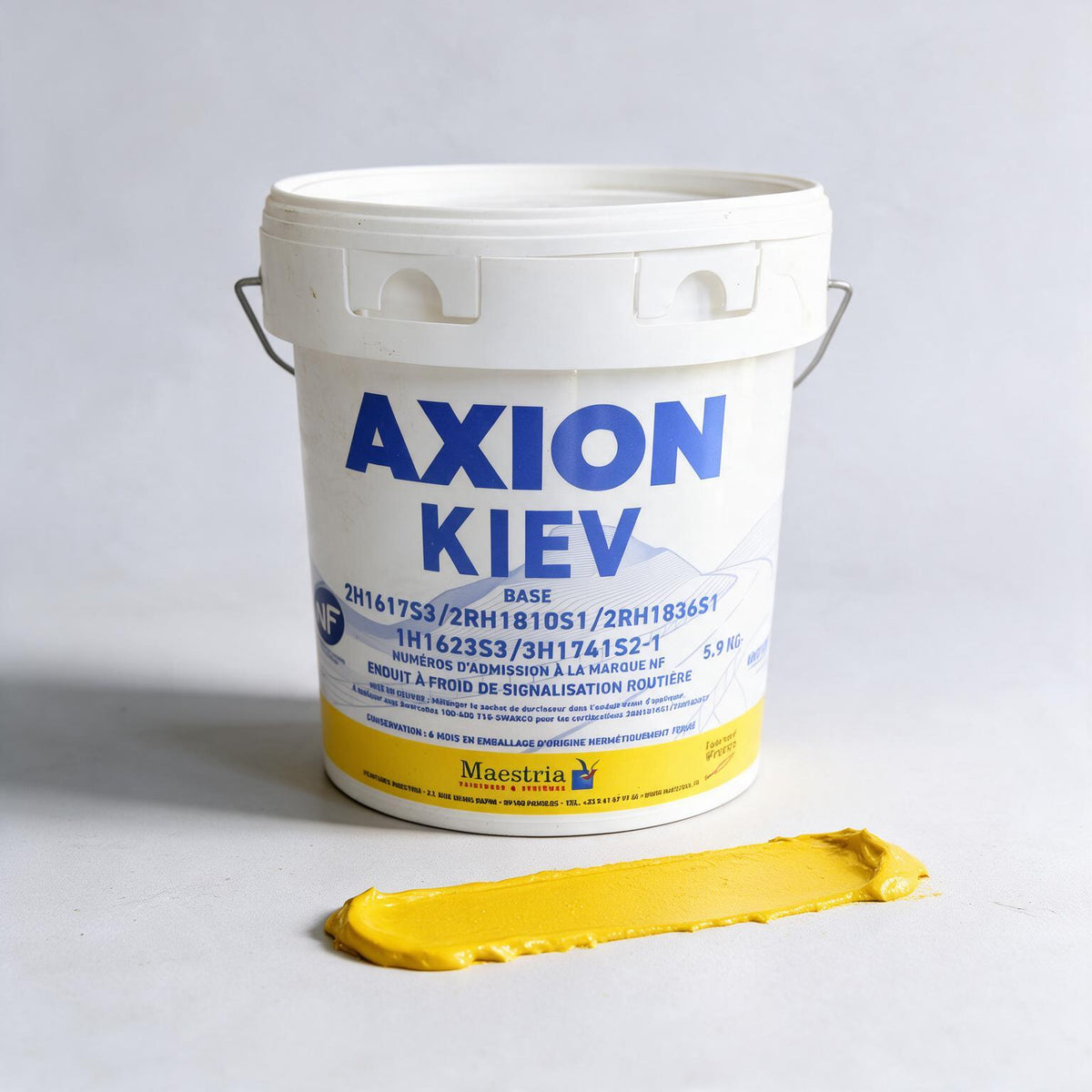 Enduit à froid routier jaune RAL 1023 — seau AXION KIEV 6 kg Image principale du produit