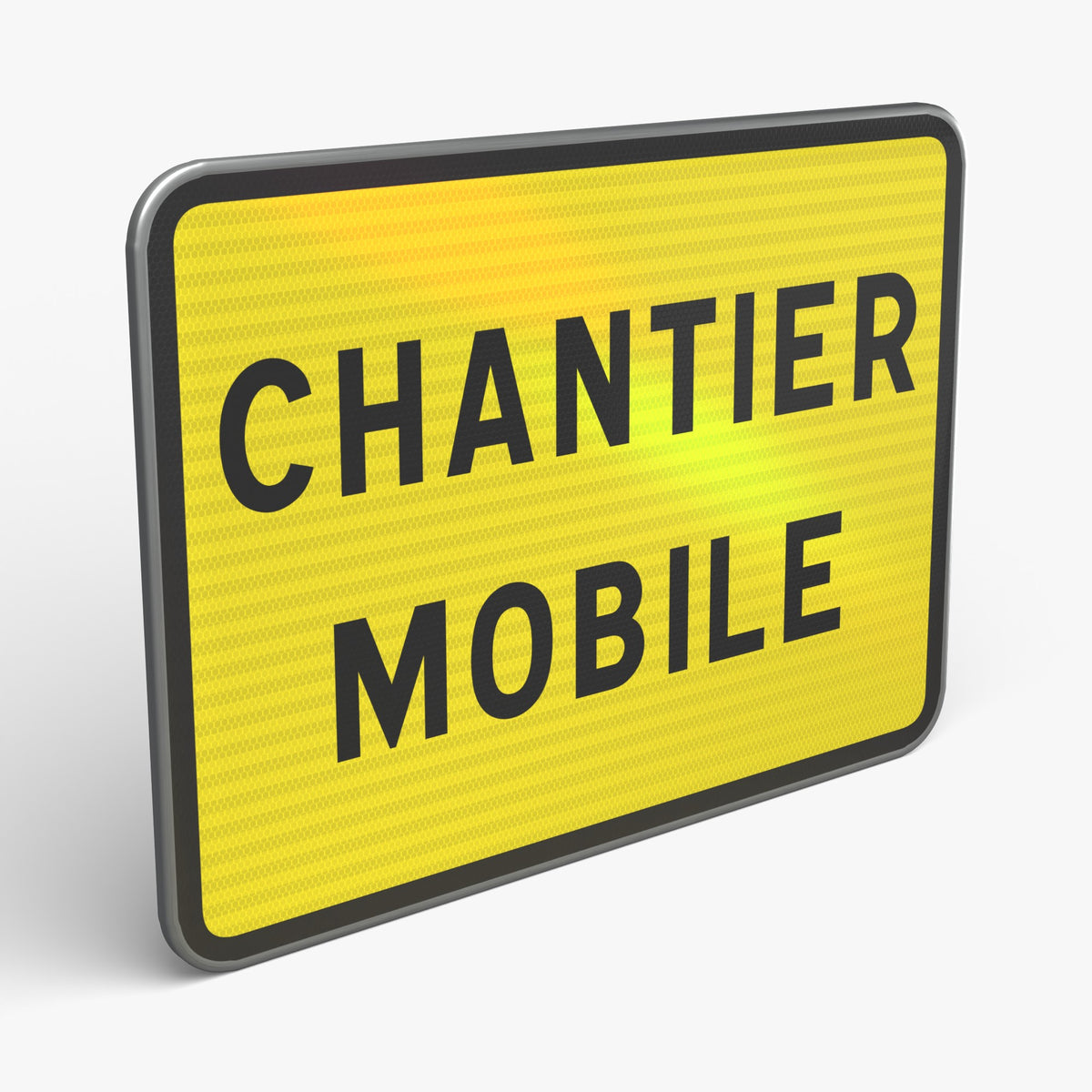 Panneau KC1 CHANTIER MOBILE — vue de trois quarts face