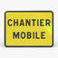 Panneau KC1 CHANTIER MOBILE — vue de face