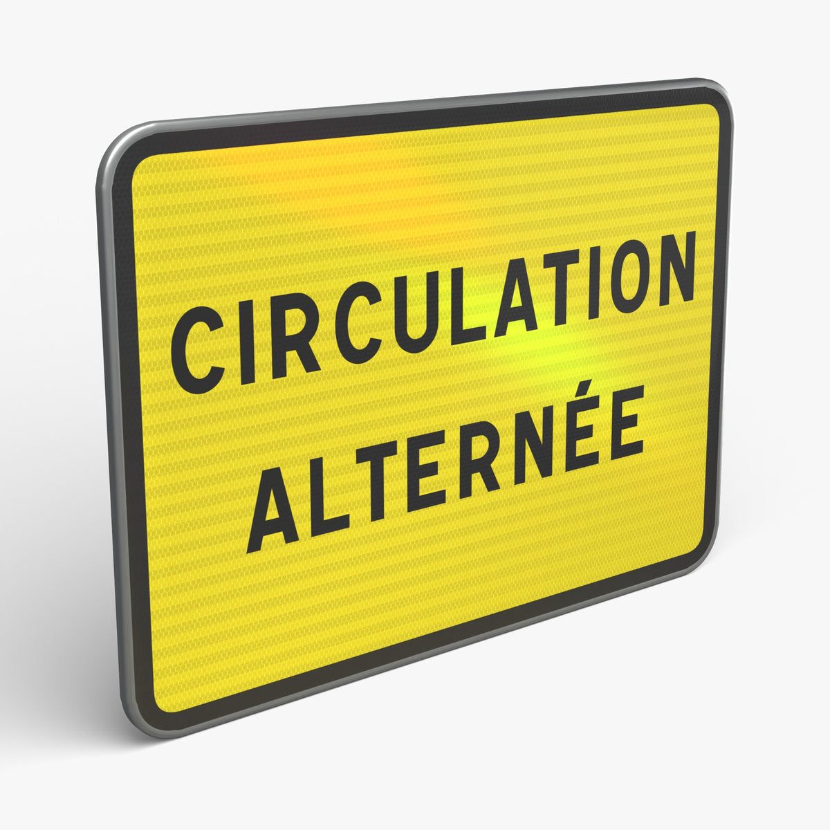 Panneau KC1 CIRCULATION ALTERNÉE — vue de trois quarts face