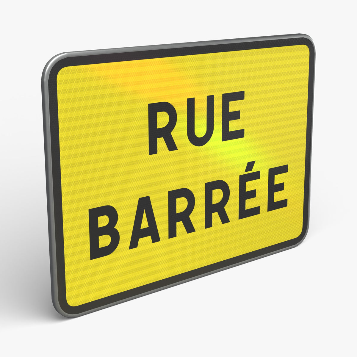 Panneau KC1 RUE BARRÉE — vue de trois quarts face
