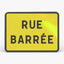 Panneau KC1 RUE BARRÉE — vue de face