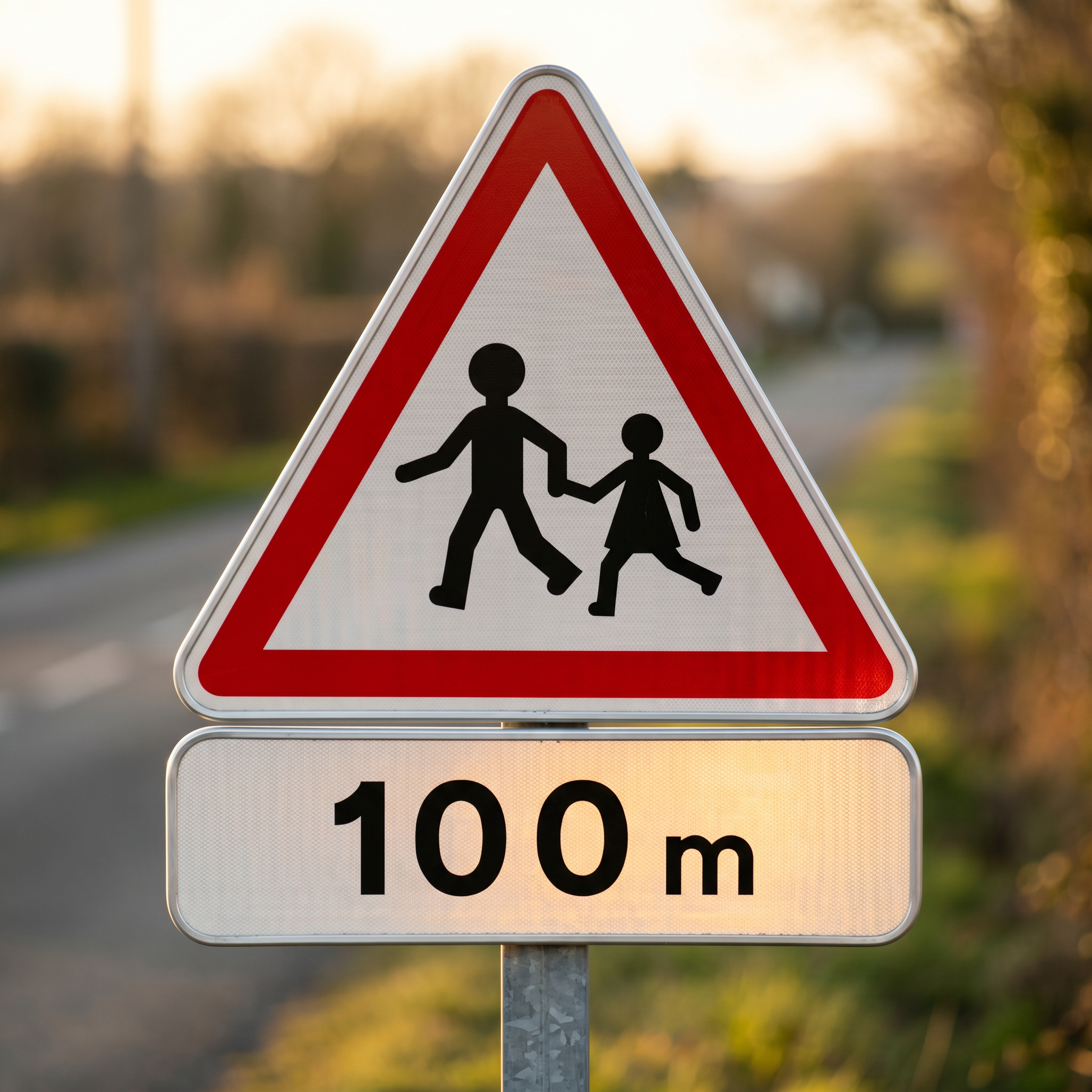 Panonceau routier distance à 100 m M1 Image secondaire du produit