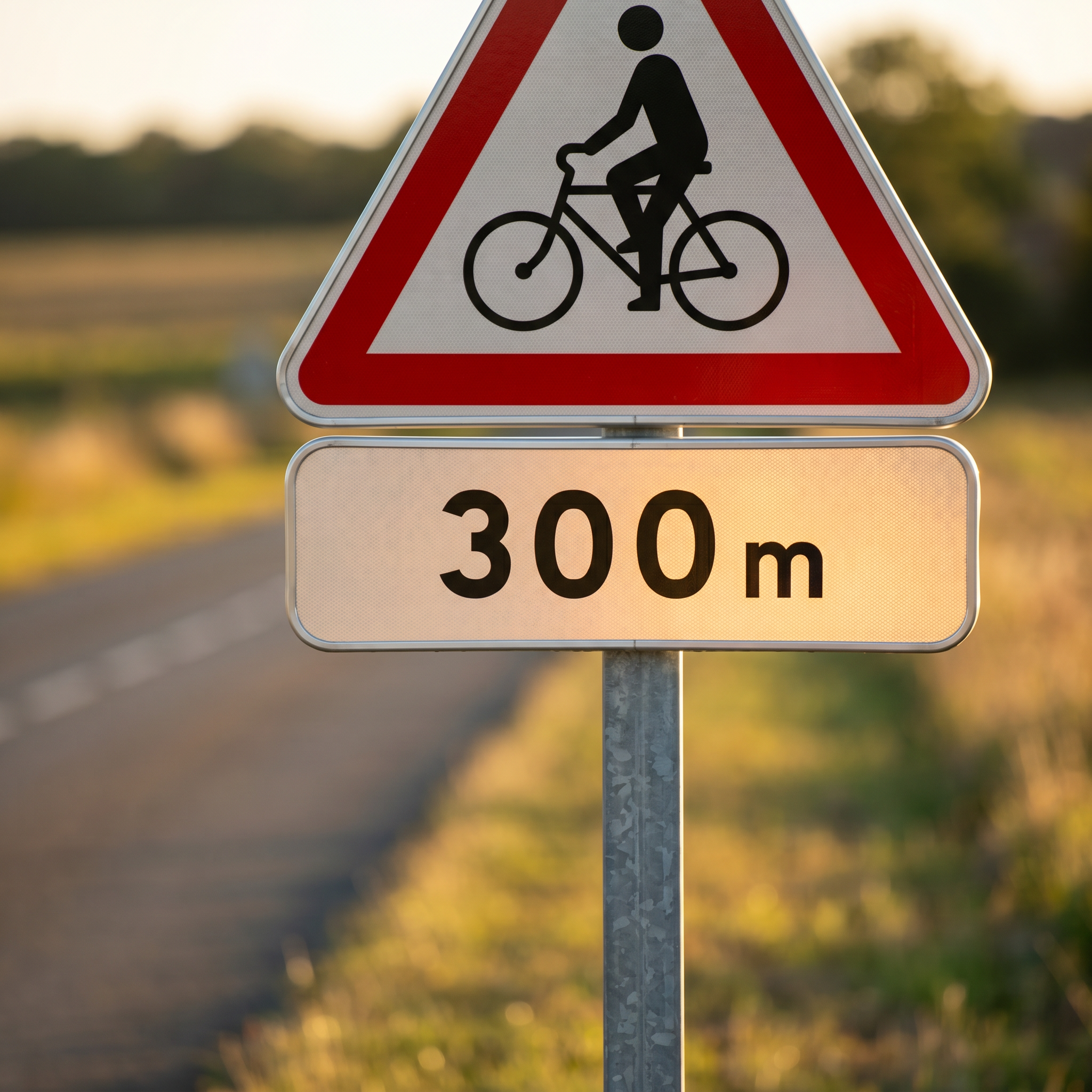 Panonceau routier distance à 300 m M1 Image secondaire du produit