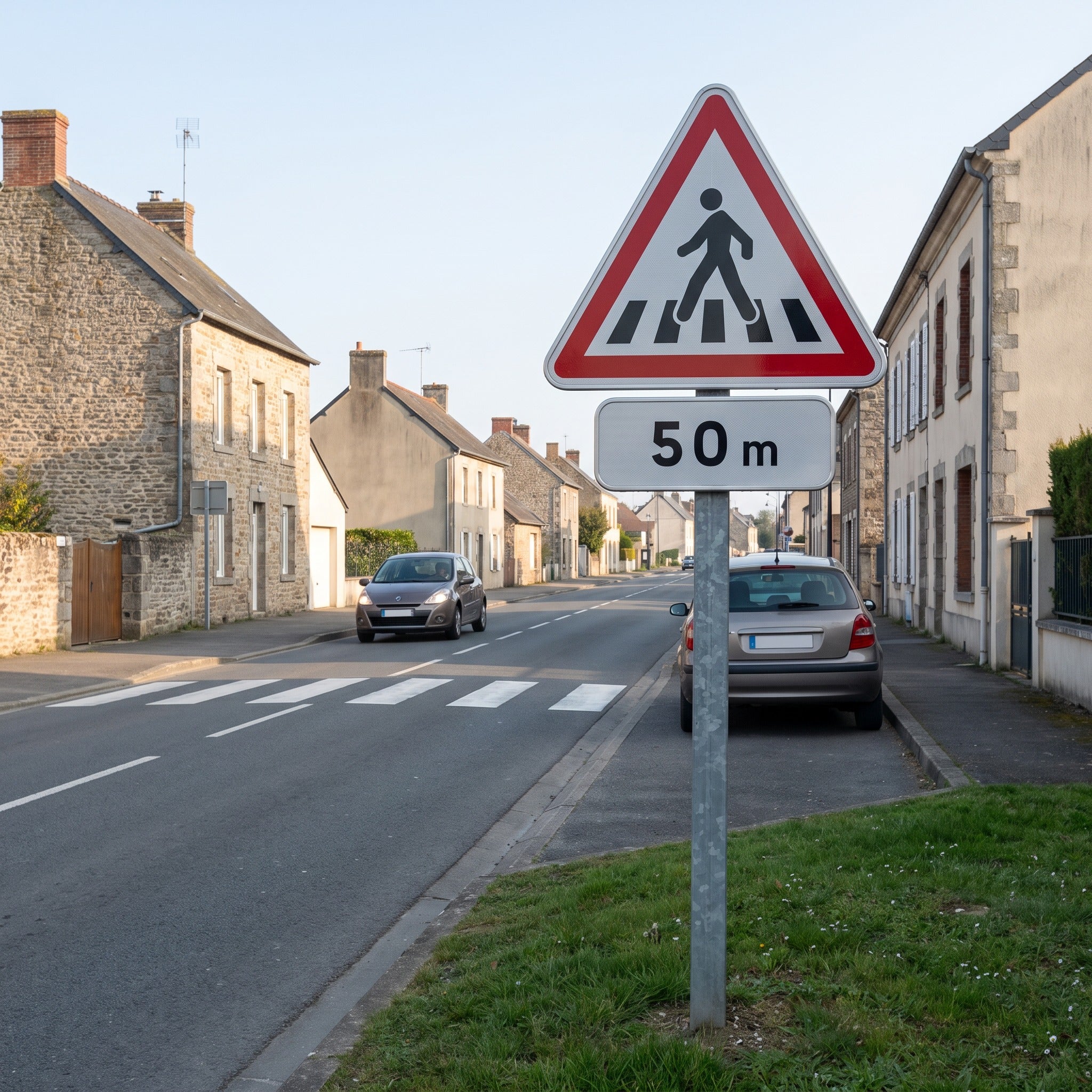 Panonceau routier distance à 50 m M1 Image secondaire du produit