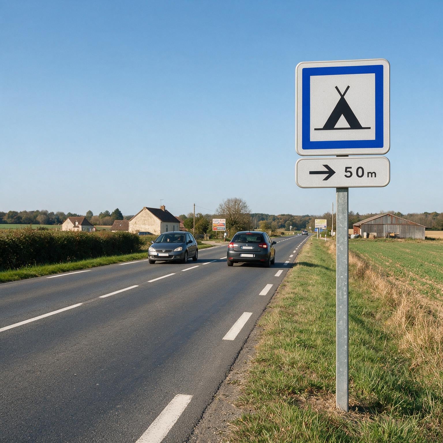 Panonceau routier direction et distance vers la droite M3b3 Image secondaire du produit