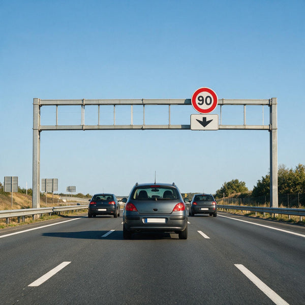 Panonceau routier indication de voie M3d — mise en situation