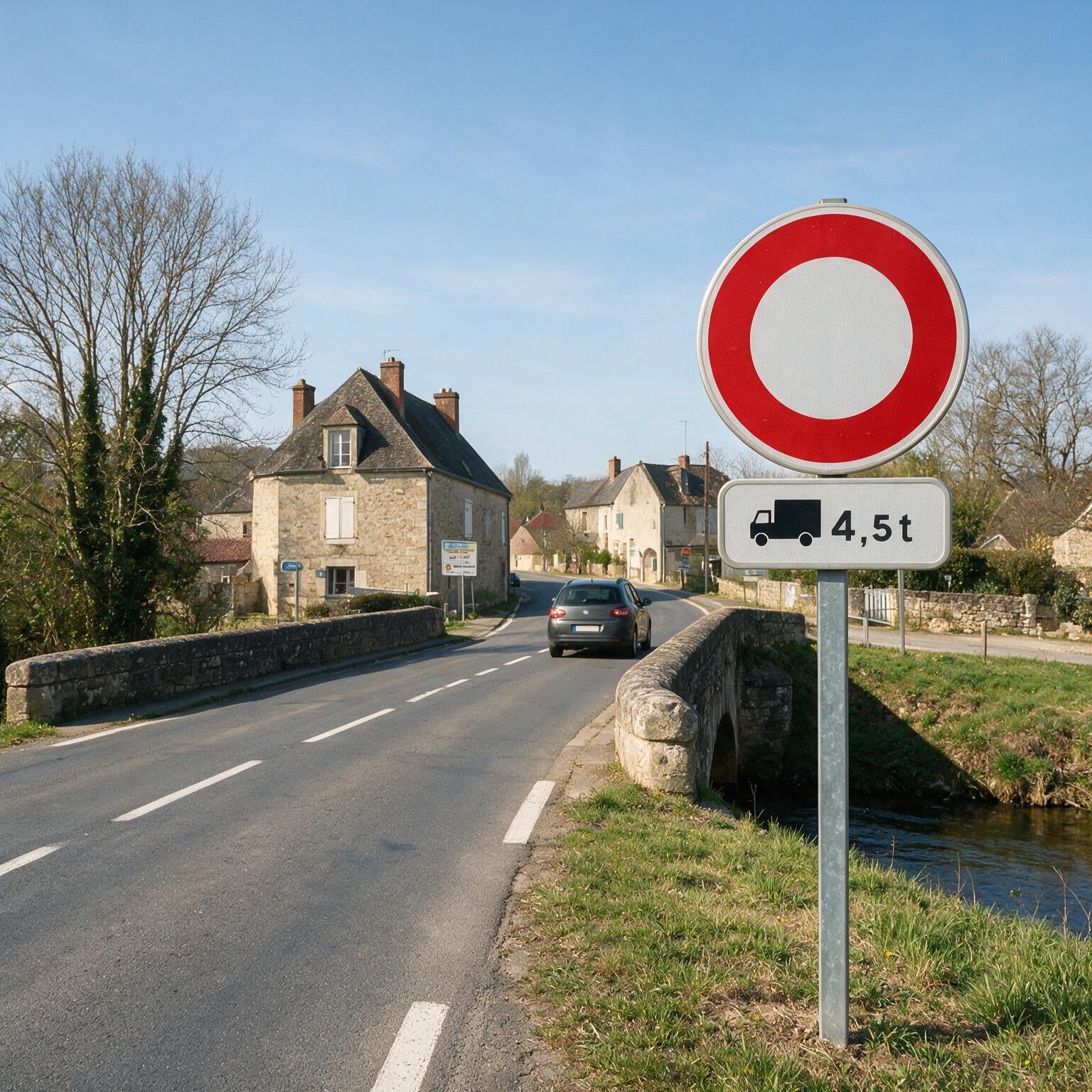 Panonceau routier véhicules dépassant un poids indiqué M4f Image secondaire du produit