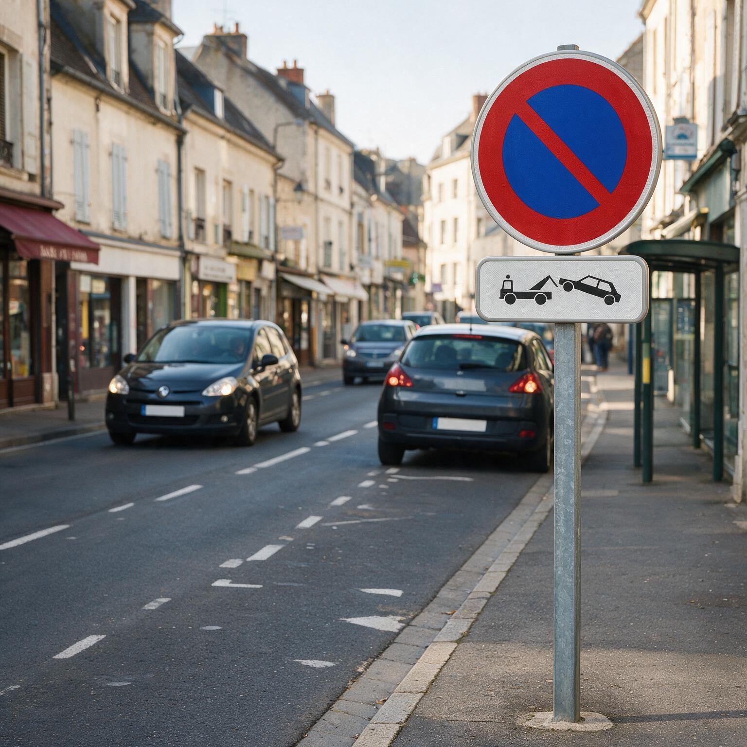 Panonceau routier arrêt ou stationnement gênant M6a Image secondaire du produit