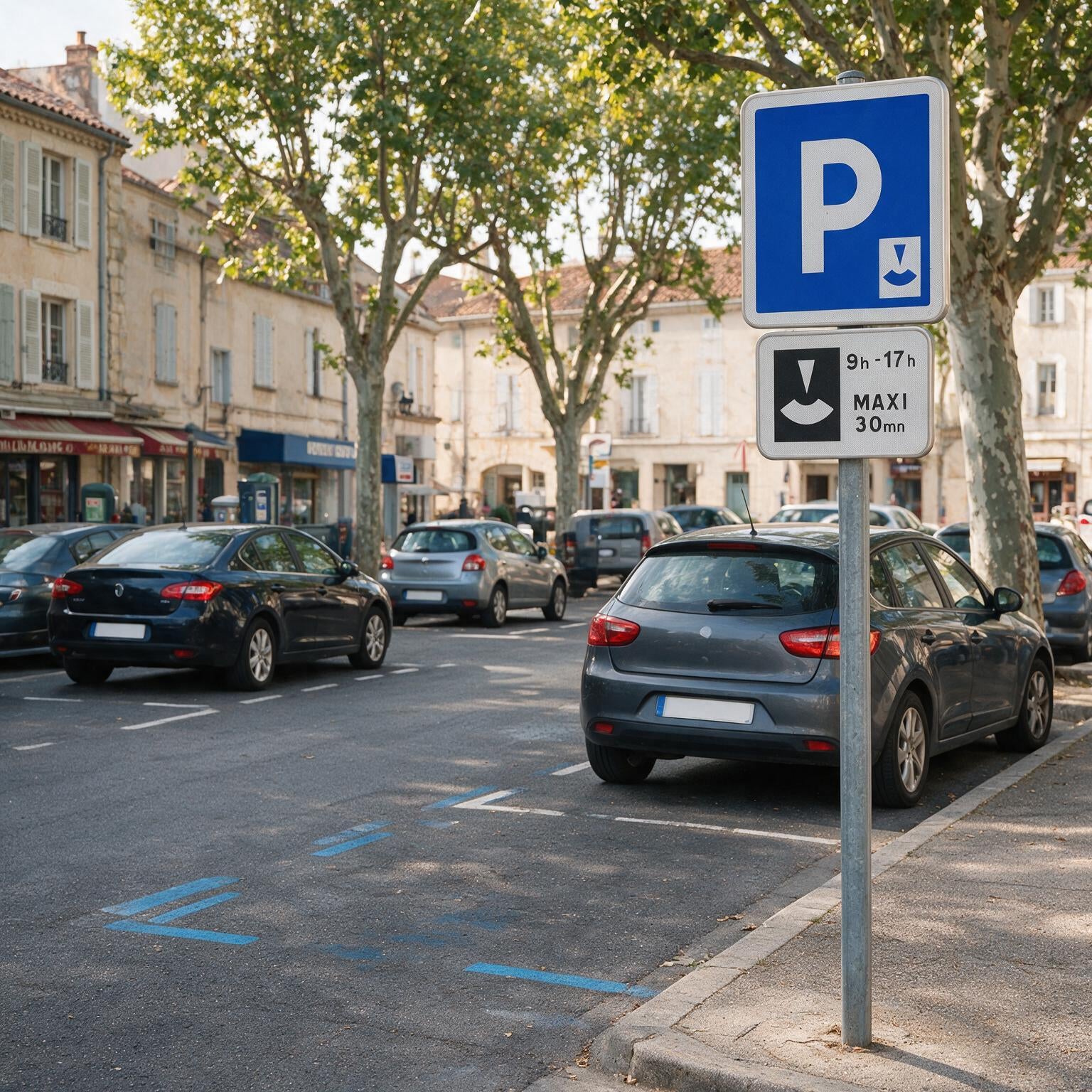 Panonceau routier stationnement à durée limitée avec disque M6c Image secondaire du produit