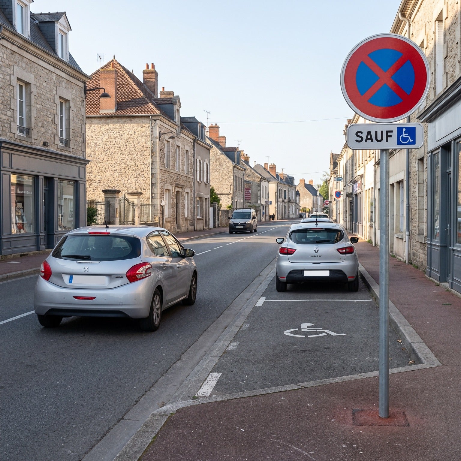 Panonceau routier stationnement réservé aux personnes handicapées M6h Image secondaire du produit