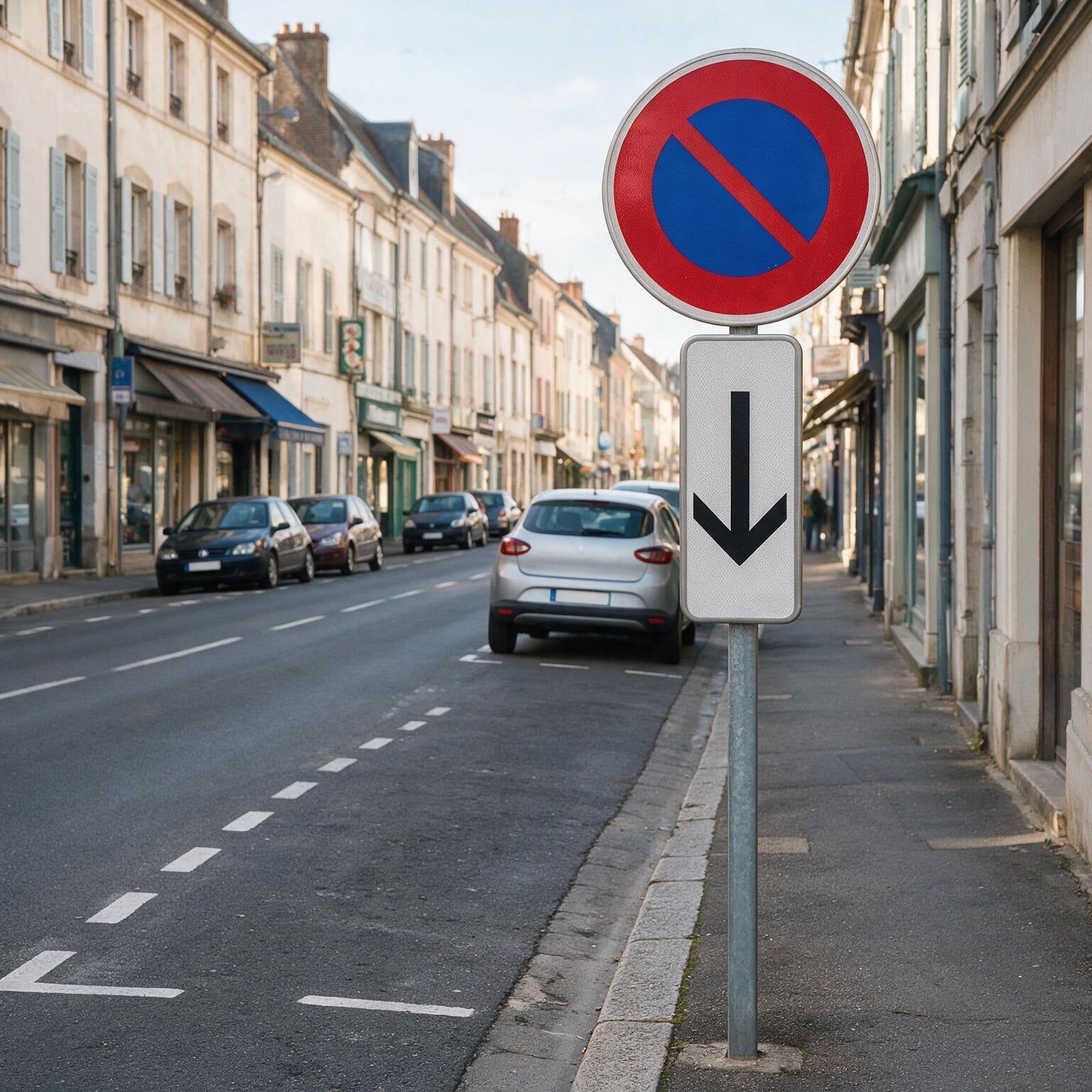 Panonceau routier fin d'application au droit du panneau M8b Image secondaire du produit