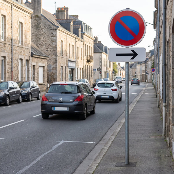 Panonceau routier application vers la droite M8d — mise en situation