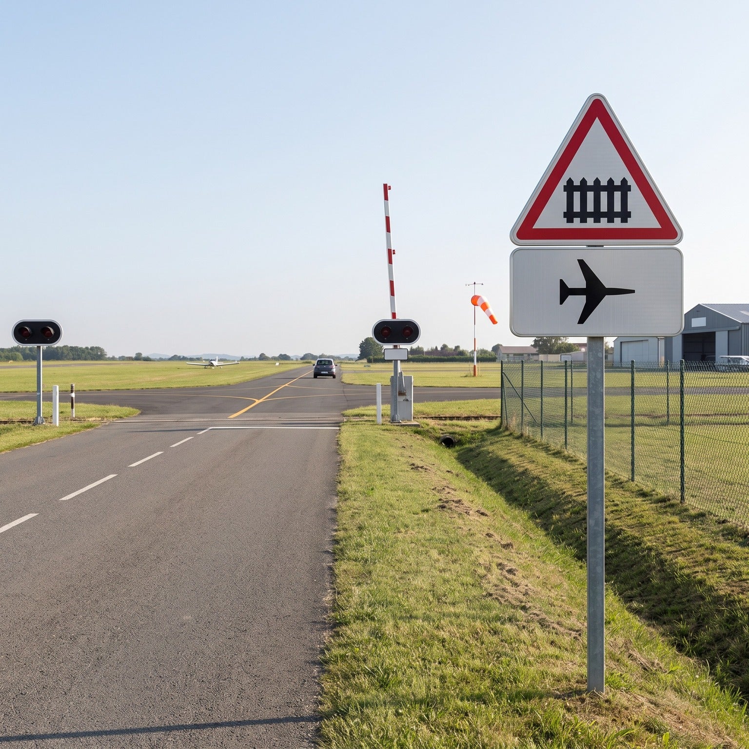 Panonceau routier aire de danger aérien M9a Image secondaire du produit