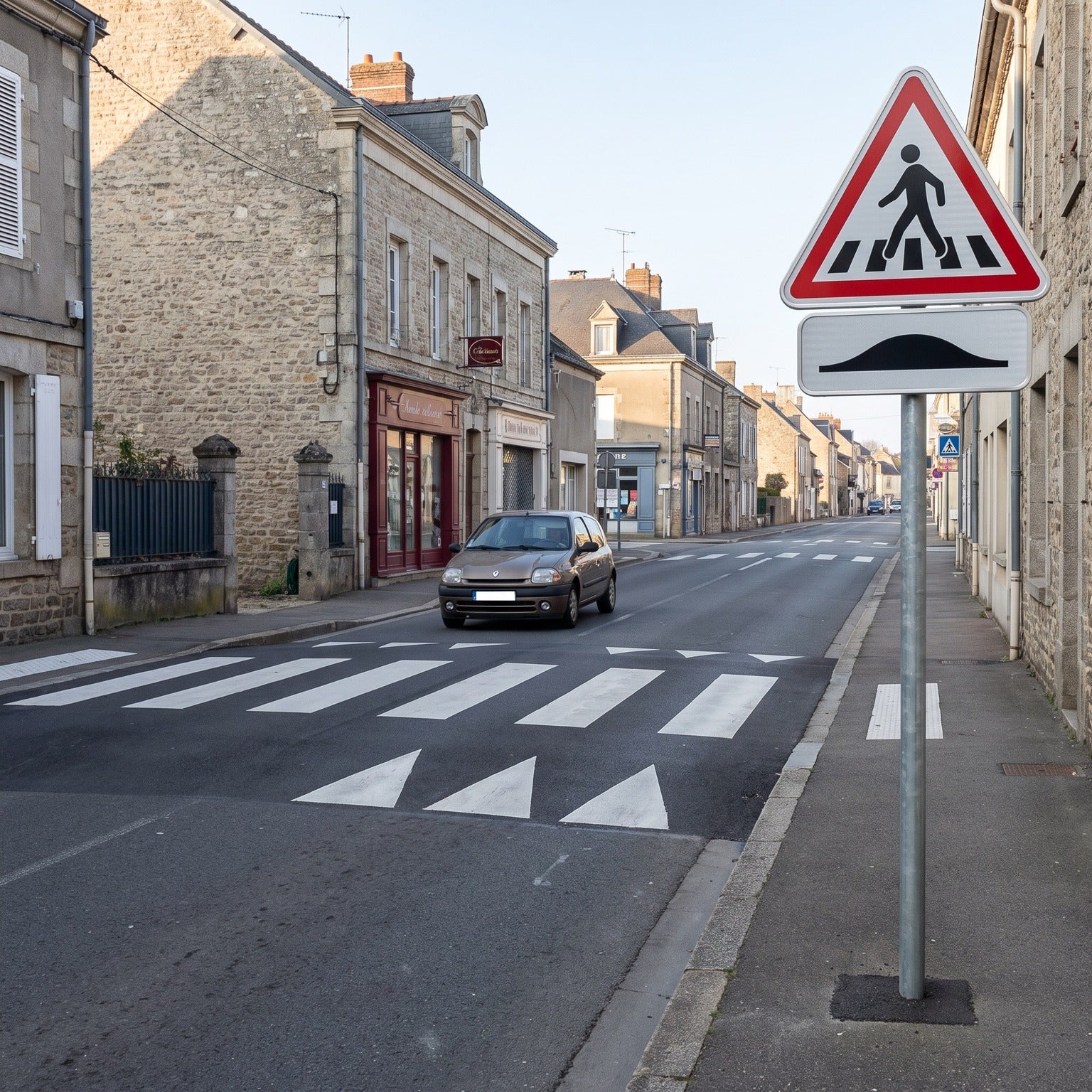 Panonceau routier passage piétons surélevé M9d Image secondaire du produit