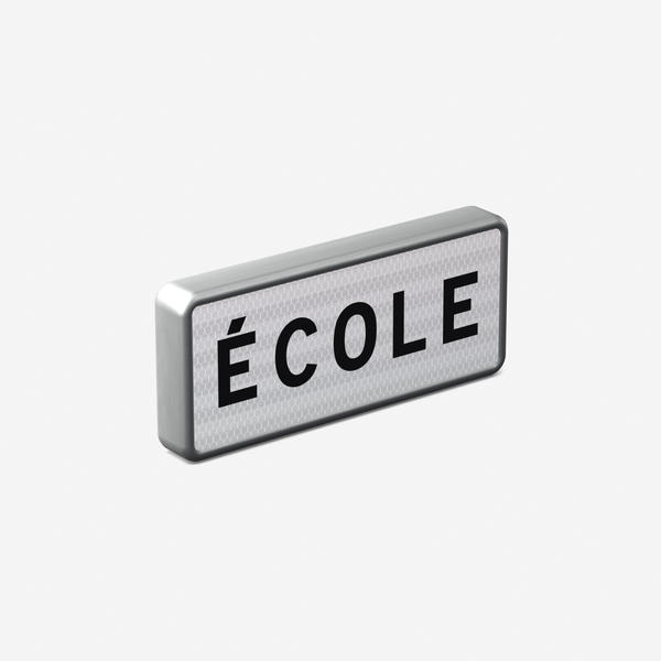 Panonceau M9 ÉCOLE — vue 3/4