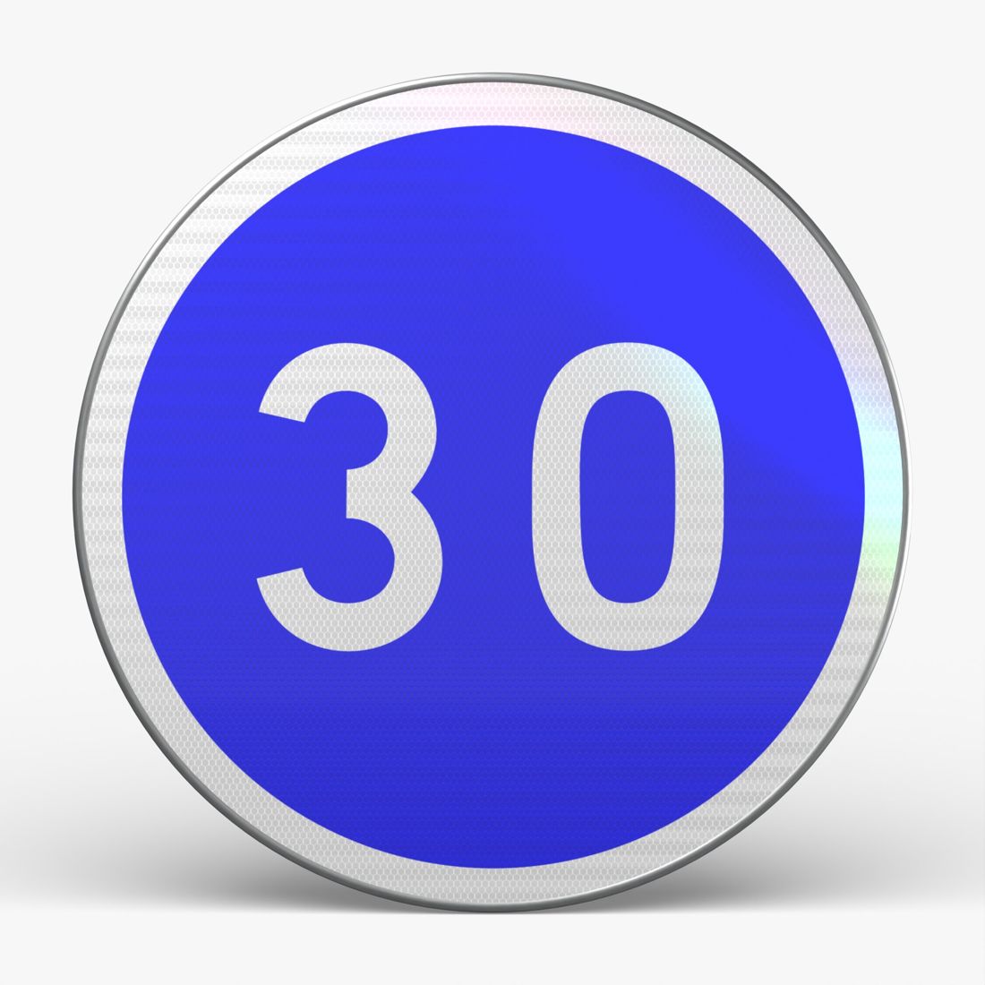 Panneau B25 — Vitesse minimale obligatoire — vue de face