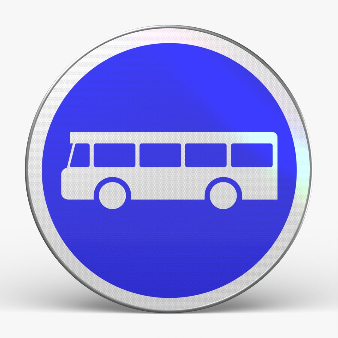 Panneau B27A — Voie réservée aux véhicules des services réguliers de transport en commun — vue de face Image principale du produit