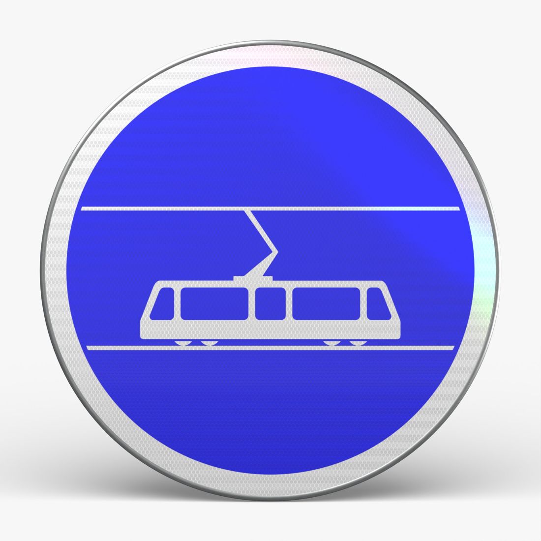 Panneau B27B — Voie réservée aux tramways — vue de face Image principale du produit