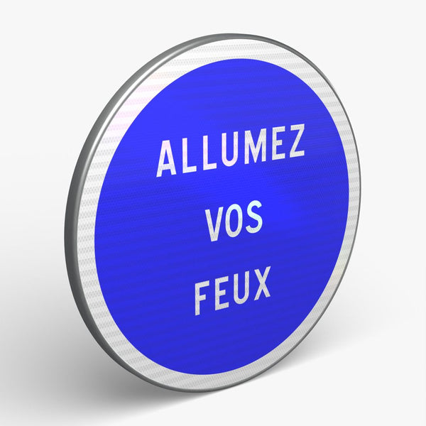 Panneau B29 — Autres obligations (symbole au choix) — vue 3/4 face