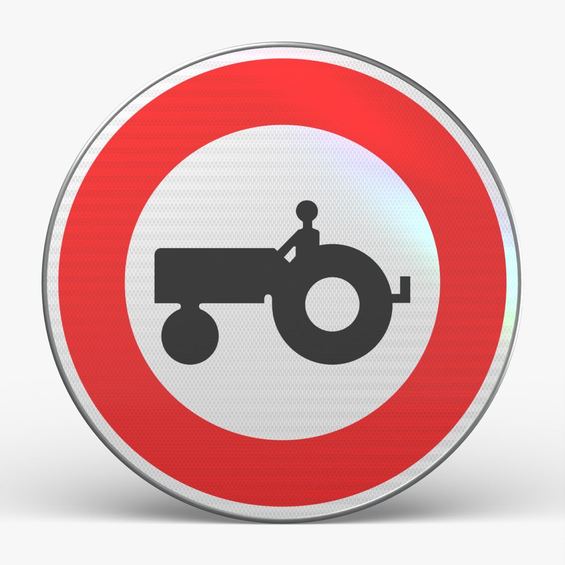 Panneau B9D — Accès interdit aux véhicules agricoles à moteur — vue de face Image principale du produit