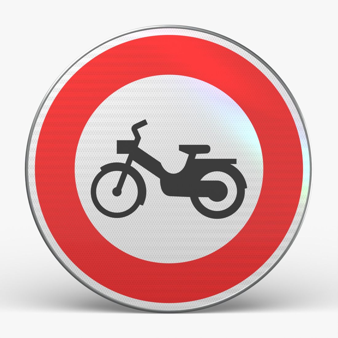 Panneau B9G — Accès interdit aux cyclomoteurs — vue de face Image principale du produit