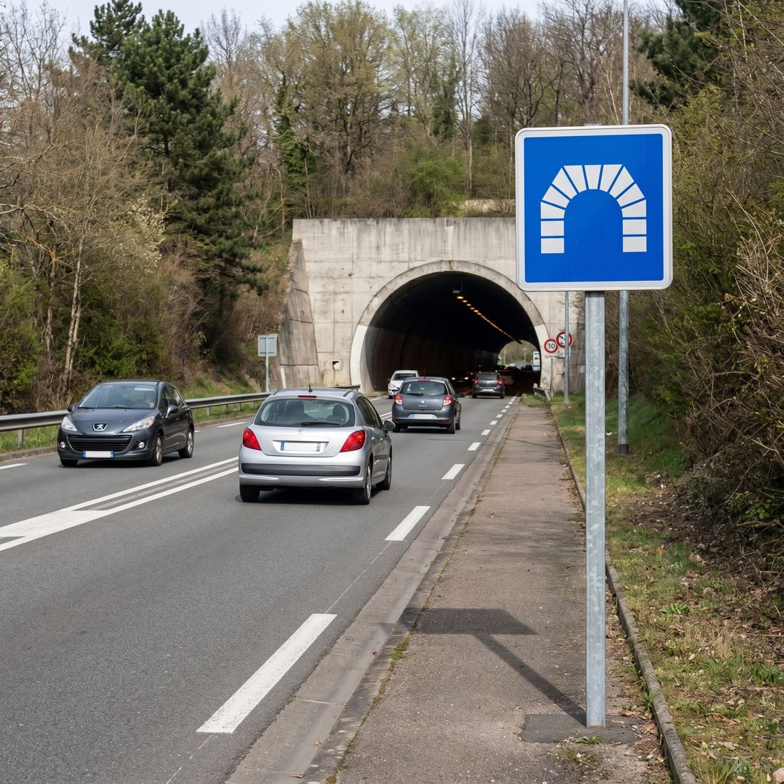 Panneau routier entrée de tunnel C111 Image secondaire du produit
