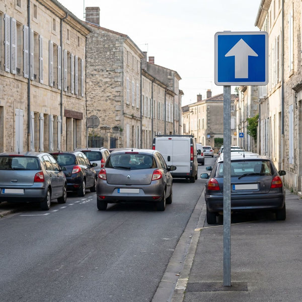 Panneau C12 — Circulation à sens unique — mise en situation sur voirie