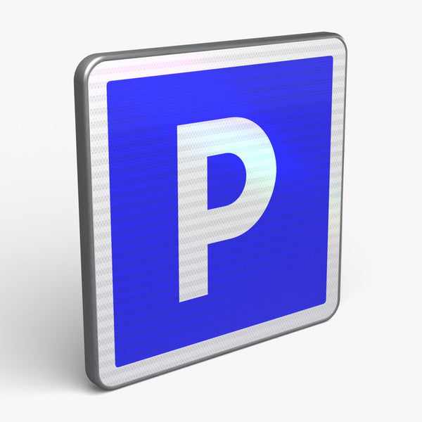Panneau C1A — Parking — vue 3/4 face