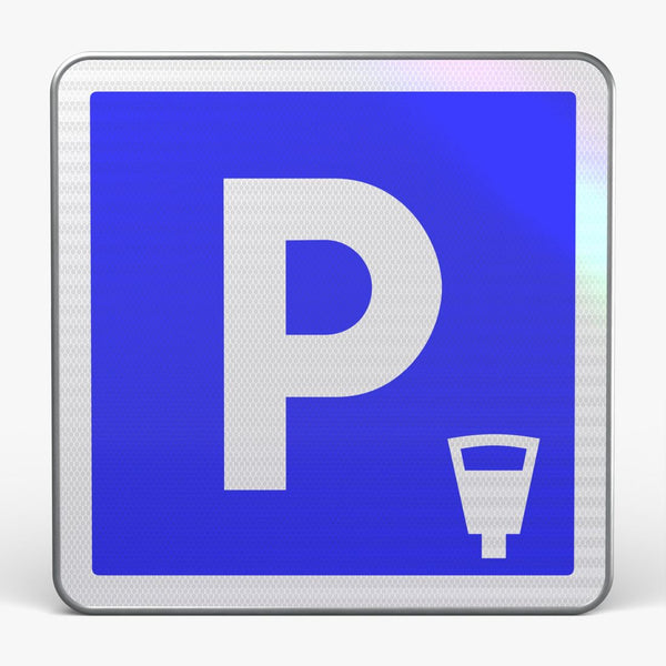 Panneau C1C — Parking (implantation à gauche) — vue de face
