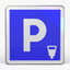Panneau C1C — Parking (implantation à gauche) — vue de face