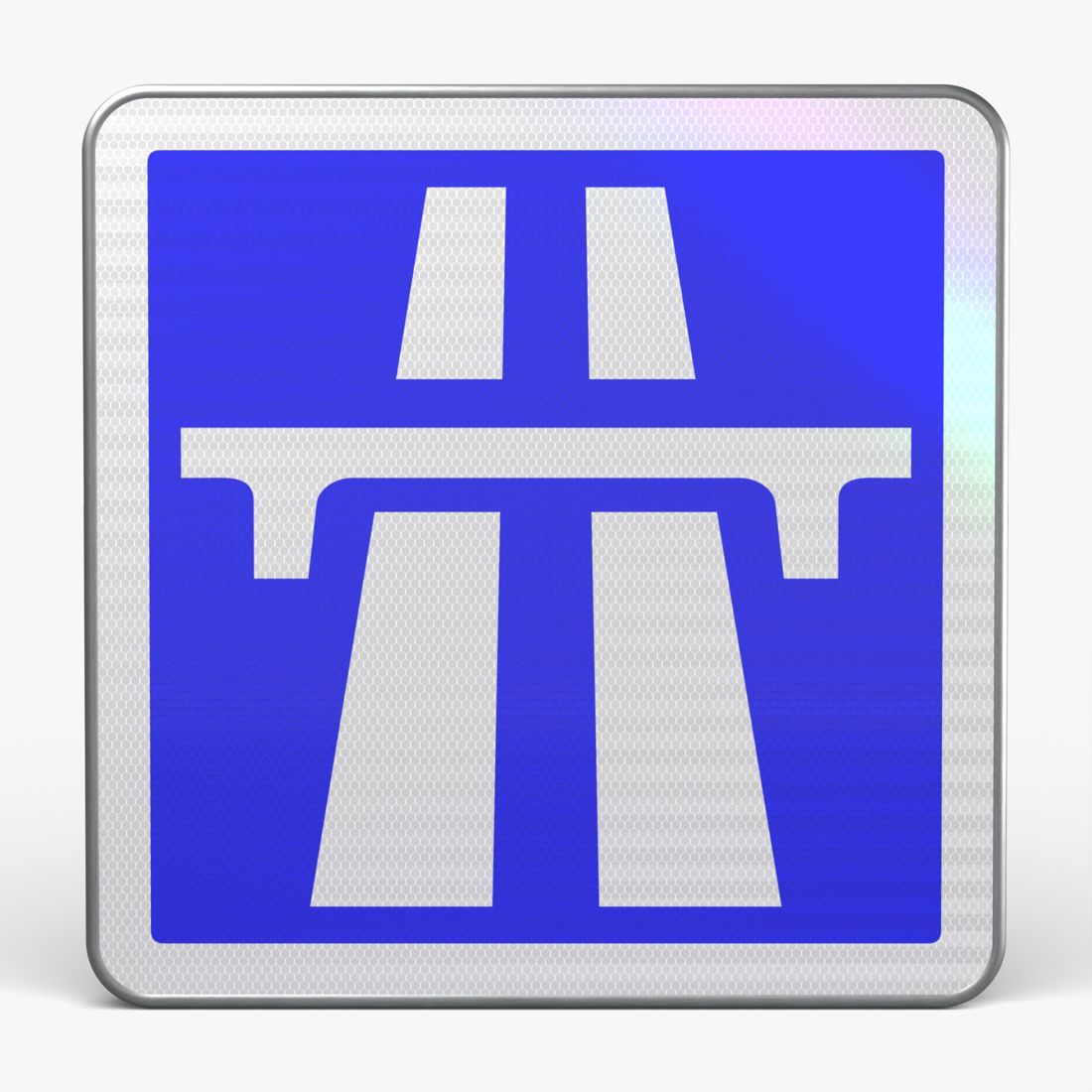 Panneau C207 — Début d'autoroute — vue de face