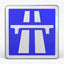 Panneau C207 — Début d'autoroute — vue de face