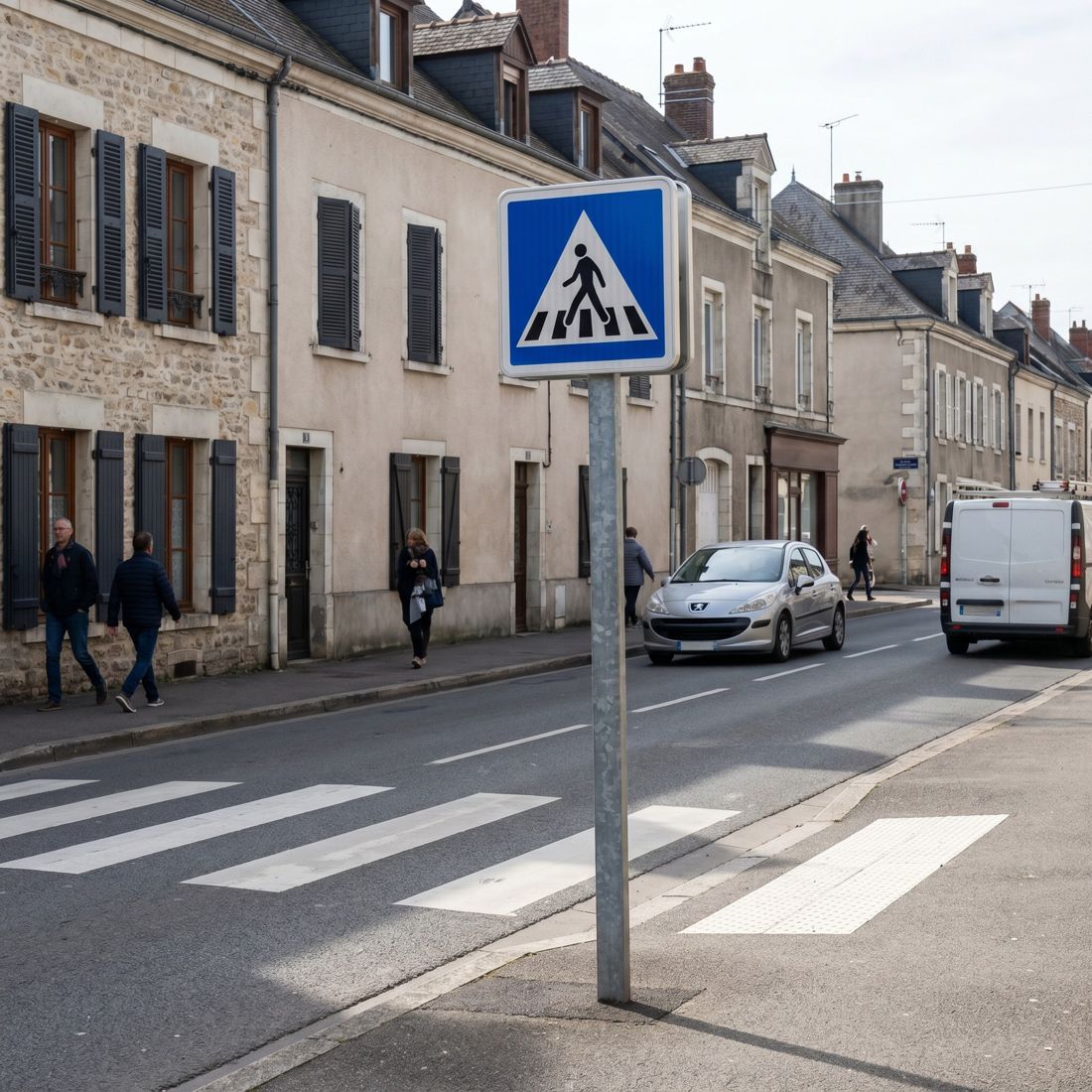 Panneau C20a en situation sur voirie