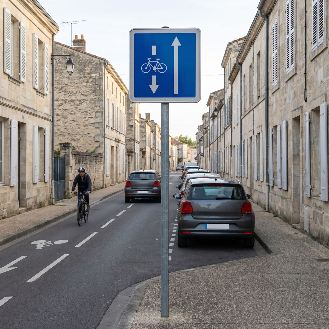 Panneau routier affectation de voies (exemple 3) C24a-ex3 Image secondaire du produit