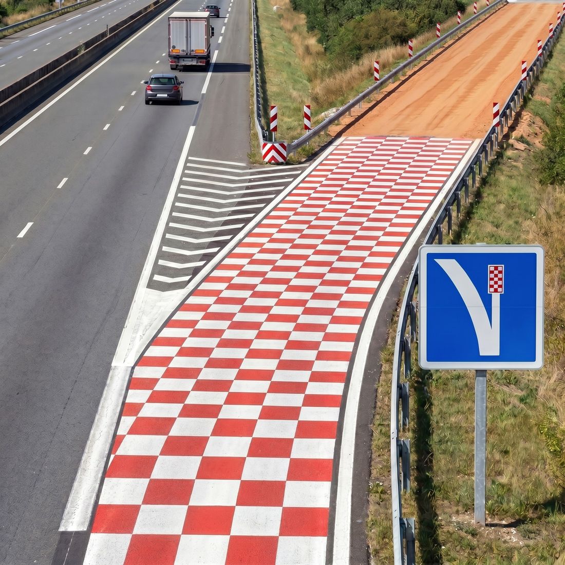 Panneau routier voie de détresse à droite C26a Image secondaire du produit