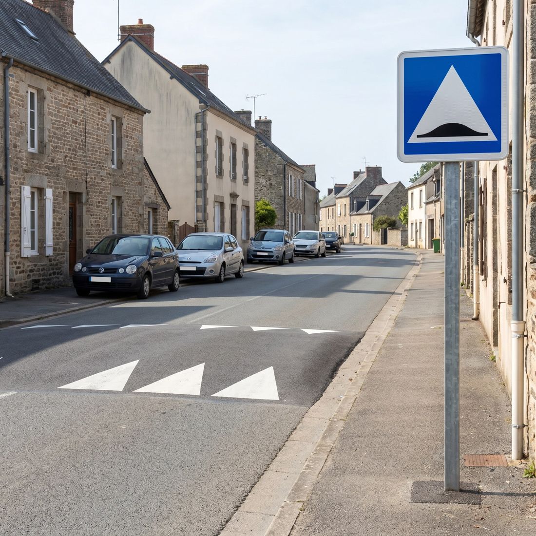 Panneau routier surélévation de chaussée (ralentisseur de type dos-d'âne) C27 Image secondaire du produit