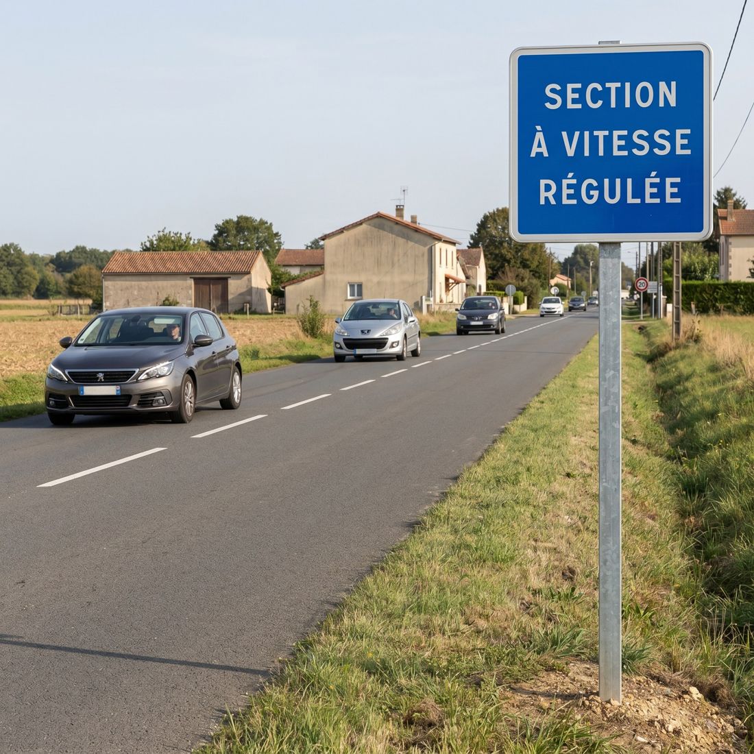 Panneau routier indication personnalisable (texte au choix) C51a Image secondaire du produit