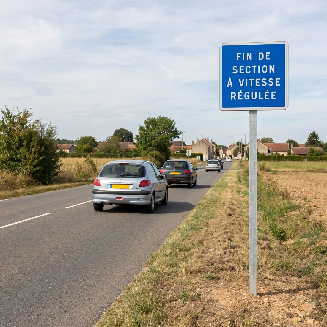 Panneau routier indication personnalisable (texte au choix, variante) C51b Image secondaire du produit