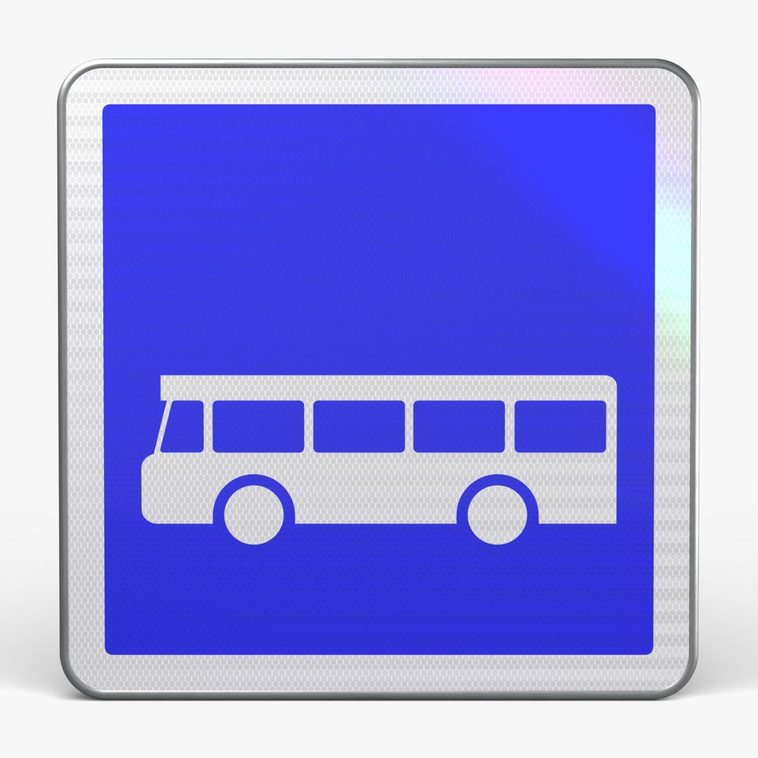 Panneau C6 — Arrêt d'autobus — vue de face