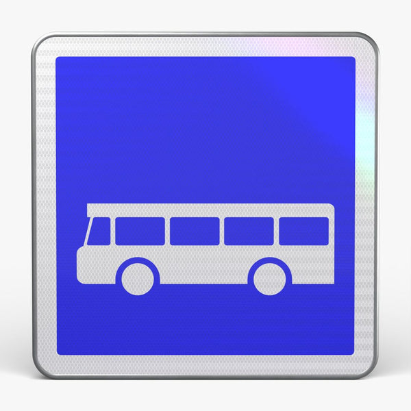 Panneau C6 — Arrêt d'autobus — vue de face