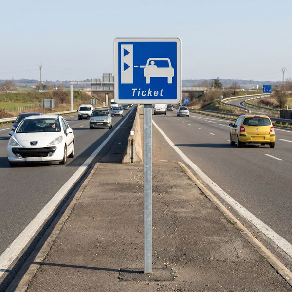 Panneau C62 — Section de route à vitesse régulée — mise en situation sur voirie