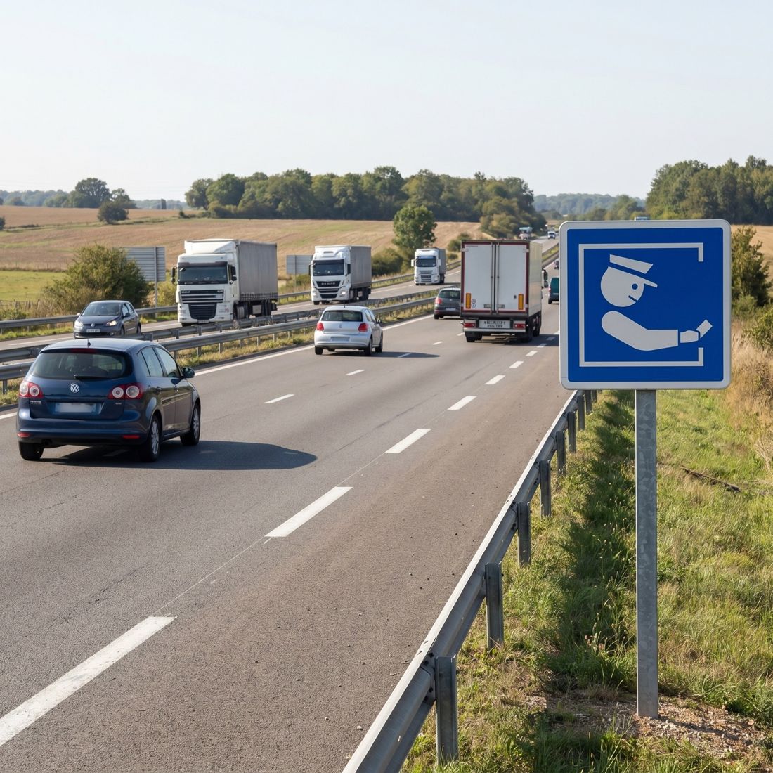 Panneau C64A — Présignalisation d'affectation de voies — mise en situation sur voirie